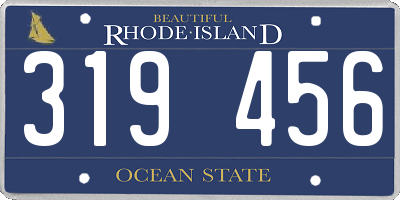RI license plate 319456