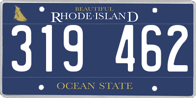 RI license plate 319462