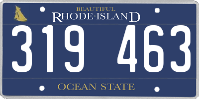RI license plate 319463