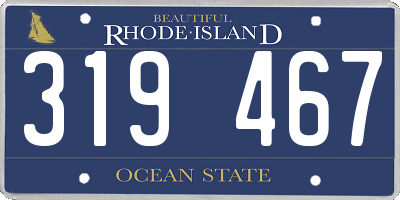 RI license plate 319467