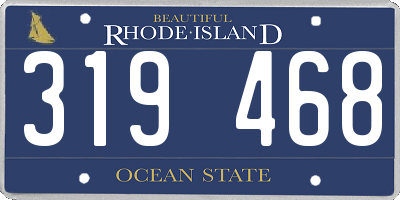 RI license plate 319468