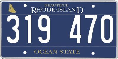 RI license plate 319470