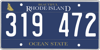 RI license plate 319472