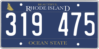RI license plate 319475