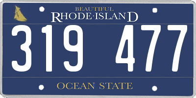 RI license plate 319477
