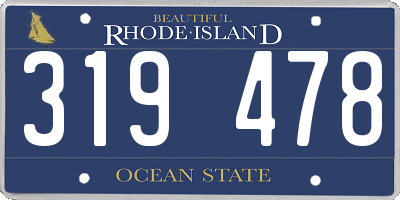 RI license plate 319478