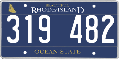 RI license plate 319482