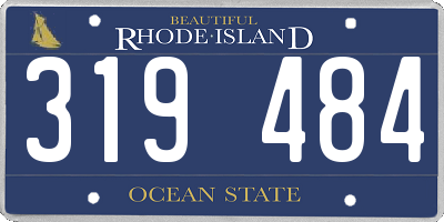 RI license plate 319484