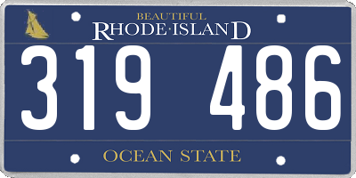 RI license plate 319486