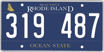 RI license plate 319487