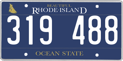 RI license plate 319488