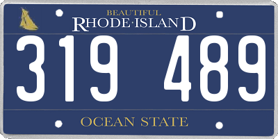 RI license plate 319489