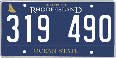 RI license plate 319490