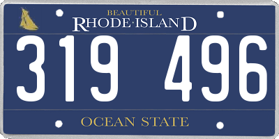 RI license plate 319496