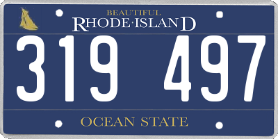RI license plate 319497