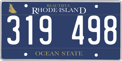 RI license plate 319498