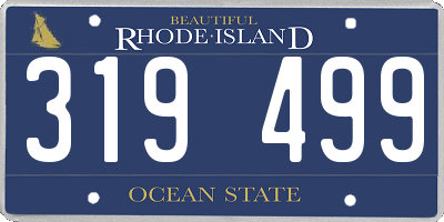 RI license plate 319499