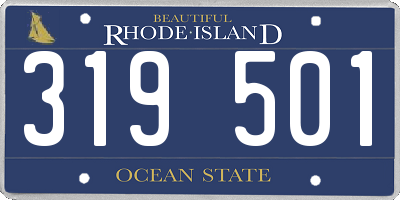 RI license plate 319501