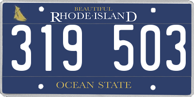 RI license plate 319503