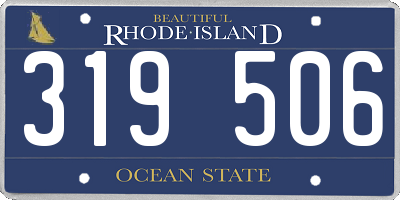 RI license plate 319506