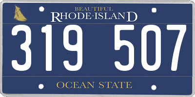 RI license plate 319507