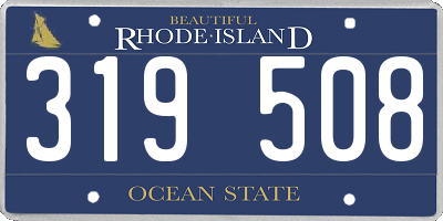 RI license plate 319508