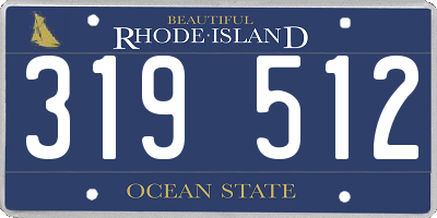 RI license plate 319512