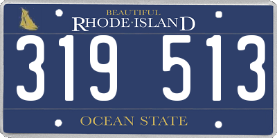 RI license plate 319513