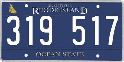 RI license plate 319517