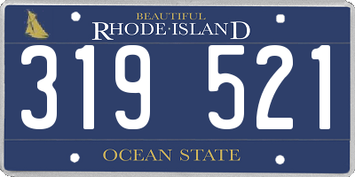 RI license plate 319521