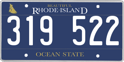 RI license plate 319522