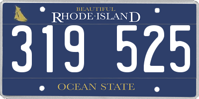 RI license plate 319525