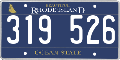 RI license plate 319526