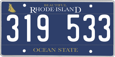 RI license plate 319533