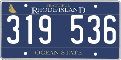 RI license plate 319536