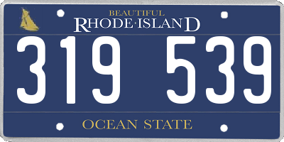 RI license plate 319539