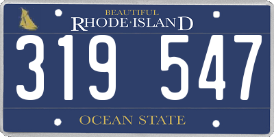 RI license plate 319547