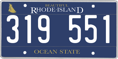 RI license plate 319551
