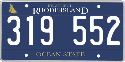 RI license plate 319552