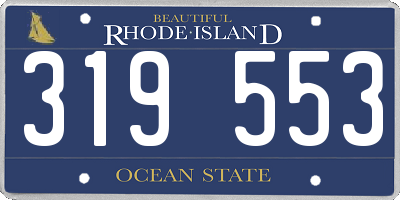 RI license plate 319553