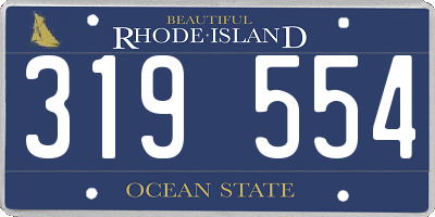 RI license plate 319554