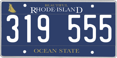 RI license plate 319555