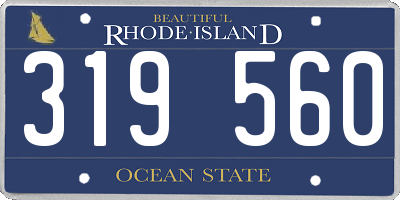 RI license plate 319560