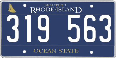 RI license plate 319563