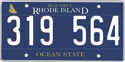 RI license plate 319564