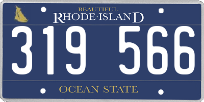 RI license plate 319566