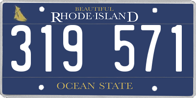 RI license plate 319571