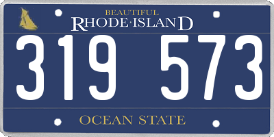 RI license plate 319573