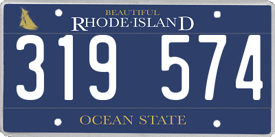 RI license plate 319574