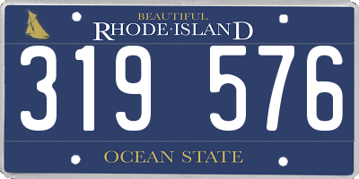 RI license plate 319576